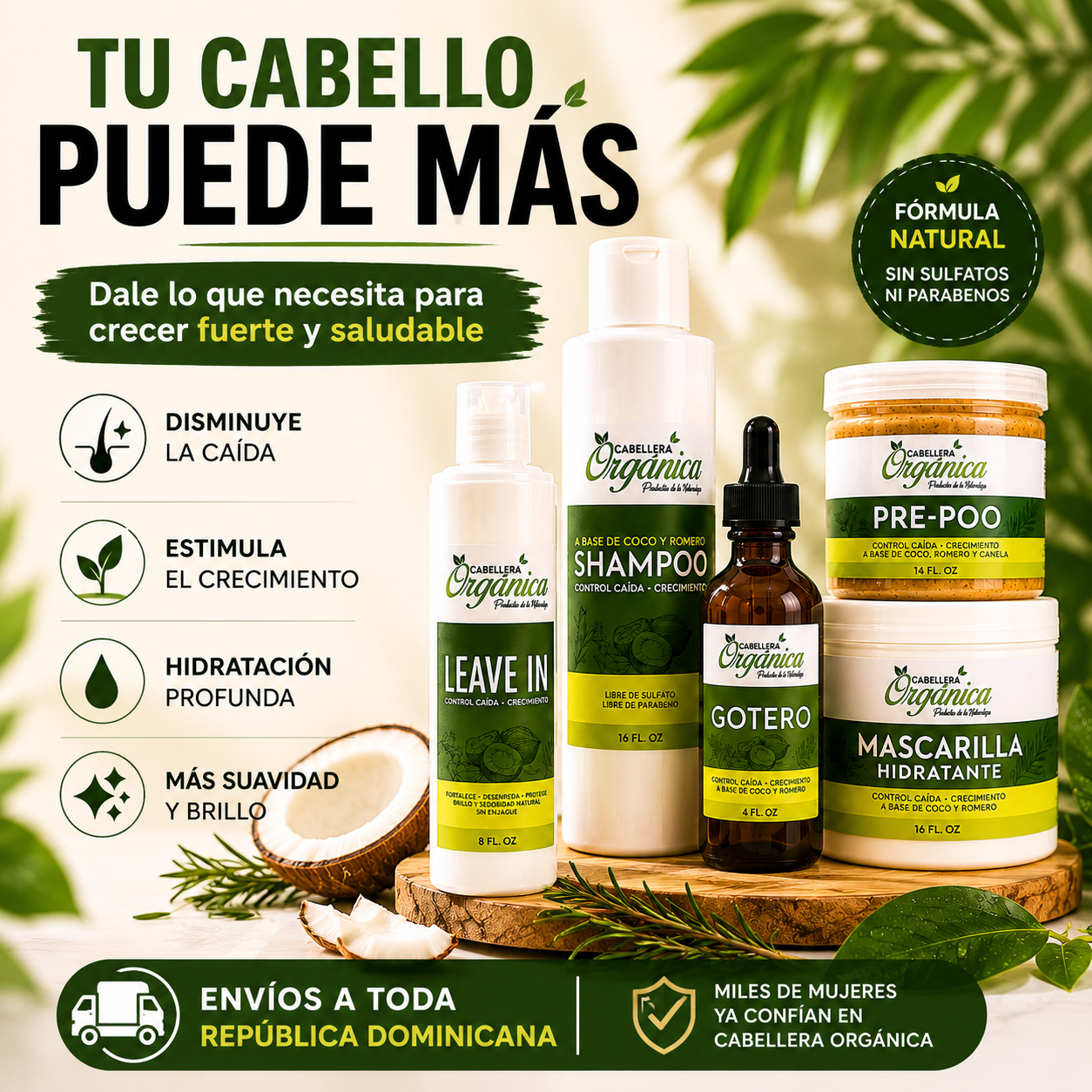 CABELLERA ORGÁNICA KIT 5 PASOS